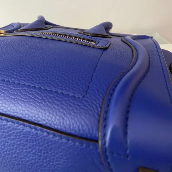100% authentic Celine Drummed Calfskin Micro Luggage in indigo - Picture 9 of 16